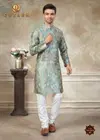 Outluk Vol 141 Silk Digital Printed Kurta And Pajama Mens Wear Manufacturers 141001 To 141008